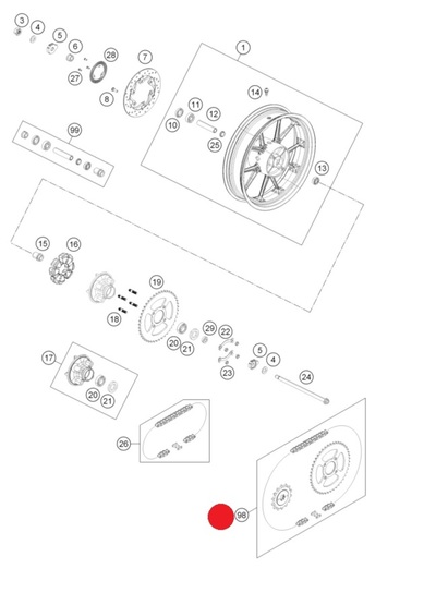 DRIVETRAIN KIT 125 DUKE14T/45T